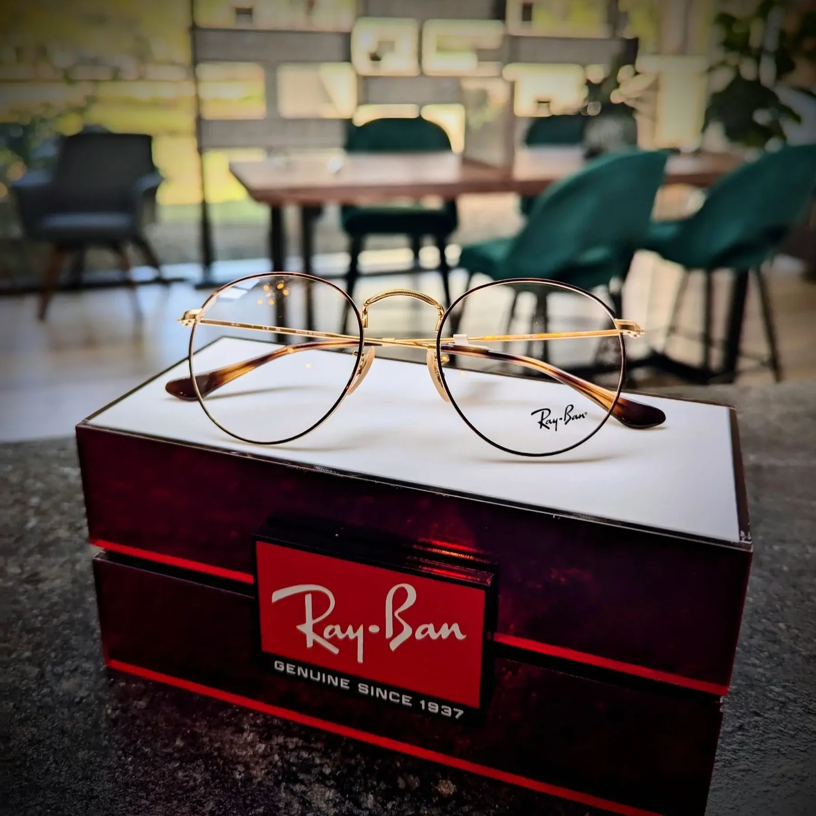 Ray-Ban sunglasses display at Focal Point Vision in Fairhope AL